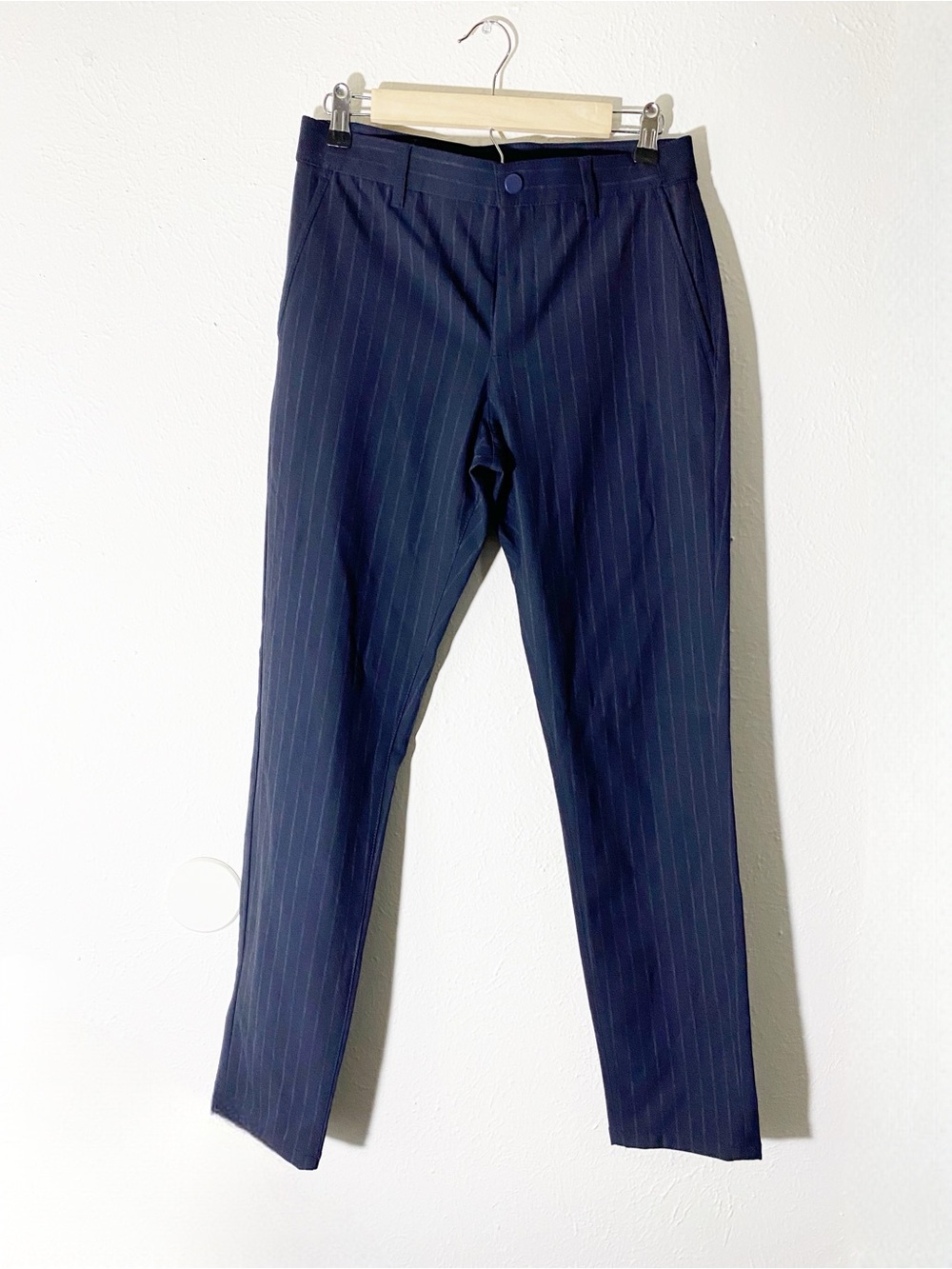 ZARA Blue Pinstripe Flat Front Dress Pants Small